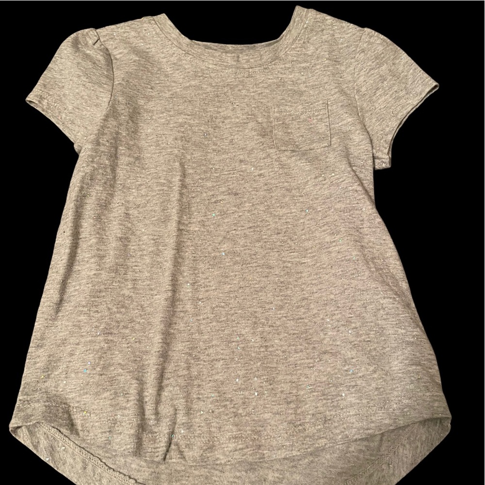 Cat & Jack Gray glitter tee